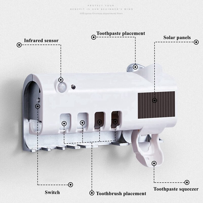 Porte-brosse à dents et stérilisateur